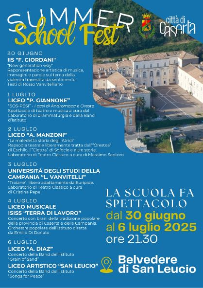 “Summer School Fest, la scuola fa spettacolo”: lunedì 30 giugno il via alla rassegna