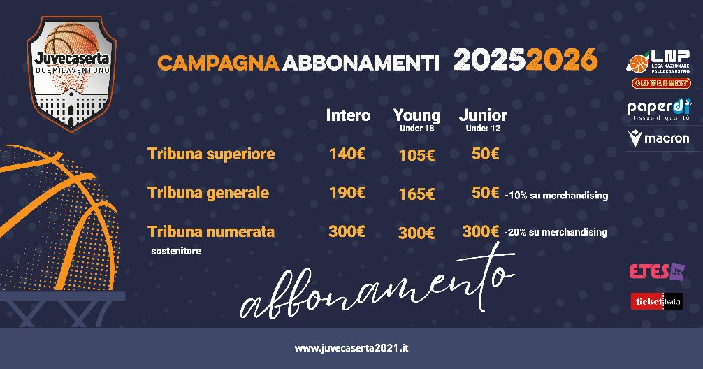  Paperdì JuveCaserta 2021:il tuo posto è qui